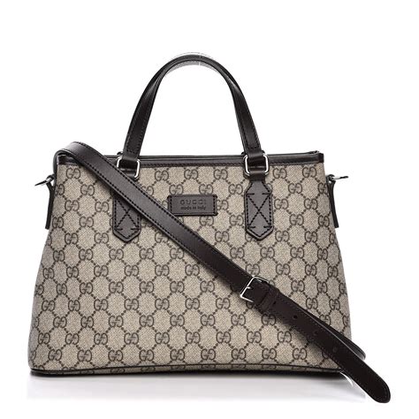 Gucci GG Supreme Monogram Mini Vertical Tote Dark Brown